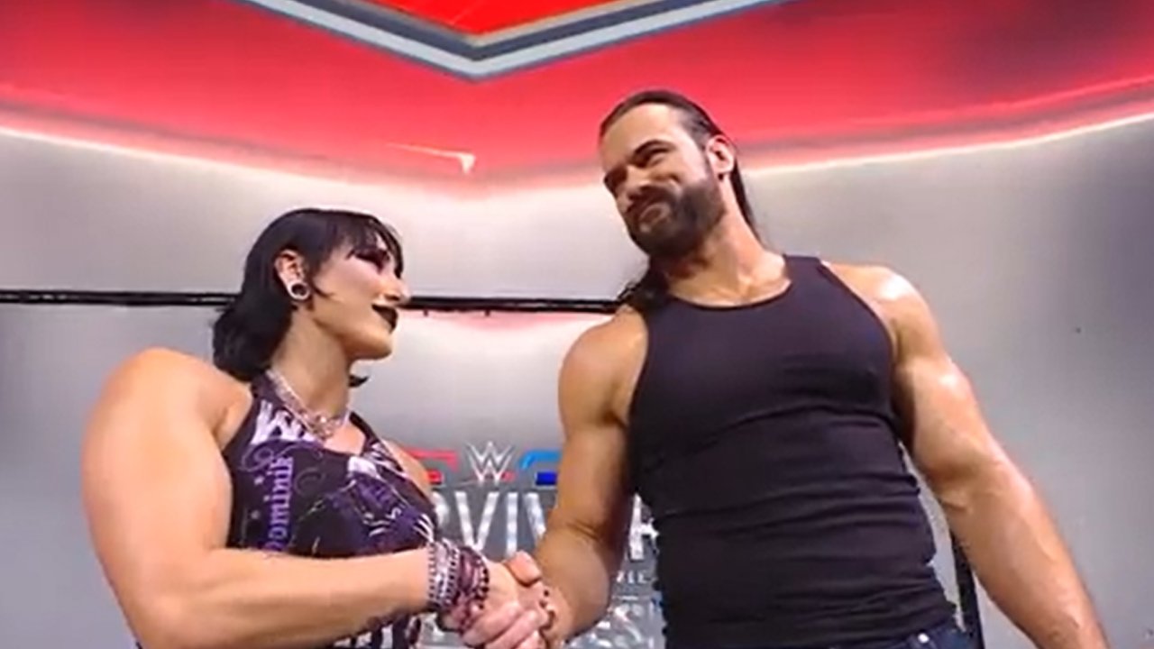 Rhea Ripley & Drew McIntyre